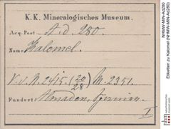 Etiketten zu Kalomel (NHMW-MIN-Ad280)